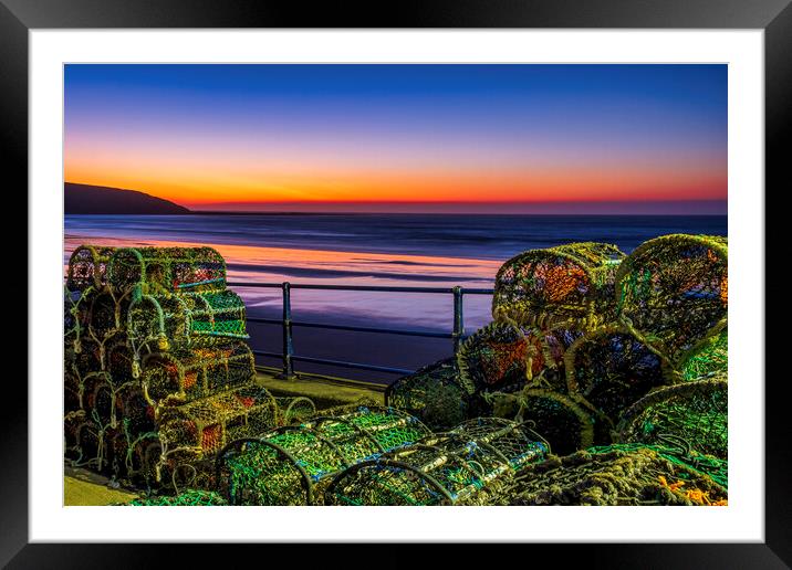 Serene Sunrise over Filey Brigg Framed Mounted Print by Tim Hill