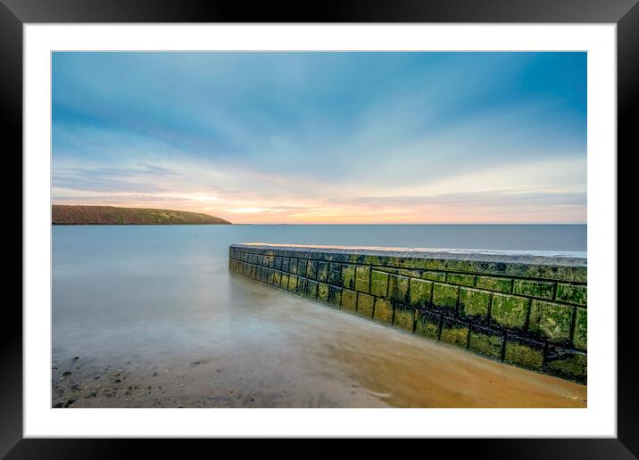 Filey Boat Ramp meets Filey Brigg Framed Mounted Print by Tim Hill