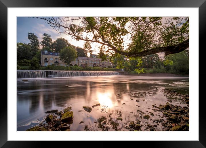 Majestic Waterfall in Moody Wharfedale Framed Mounted Print by Tim Hill