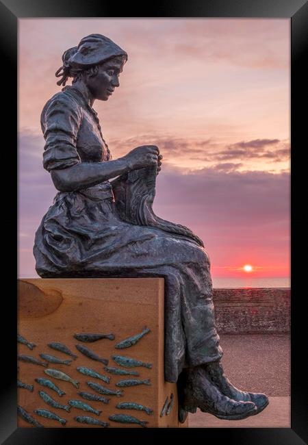 The Gansey Girl sculpture Bridlington Framed Print by Tim Hill