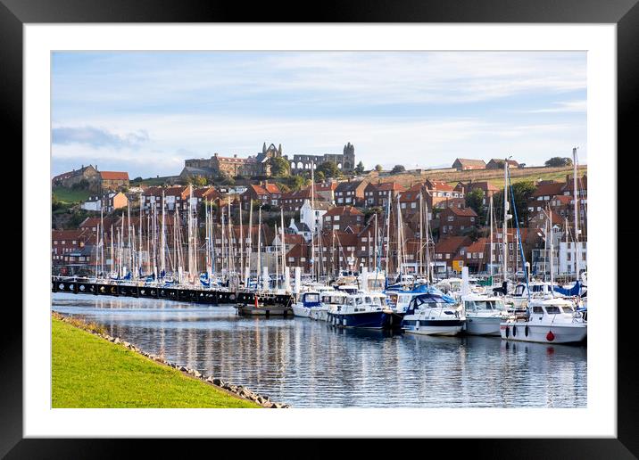 River Esk Yachting Marina to Whitby Abbey Framed Mounted Print by Tim Hill