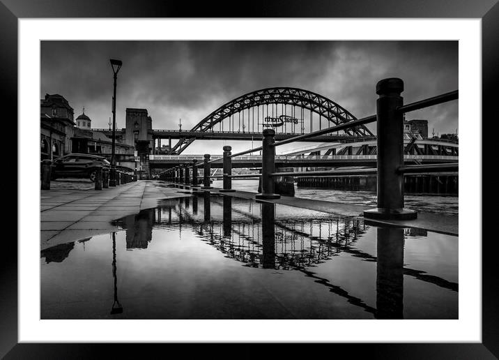 Moody Monochrome Meeting Framed Mounted Print by Tim Hill