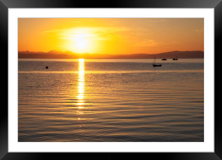 Sunrise over Abersosh Bay Framed Mounted Print by Tim Hill