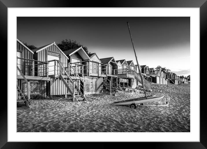 Abersoch Black and White Framed Mounted Print by Tim Hill