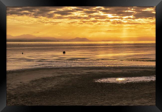 Sunlight over Abersoch Bay Framed Print by Tim Hill
