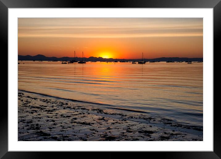Golden Sunrise over Abersoch Bay Framed Mounted Print by Tim Hill