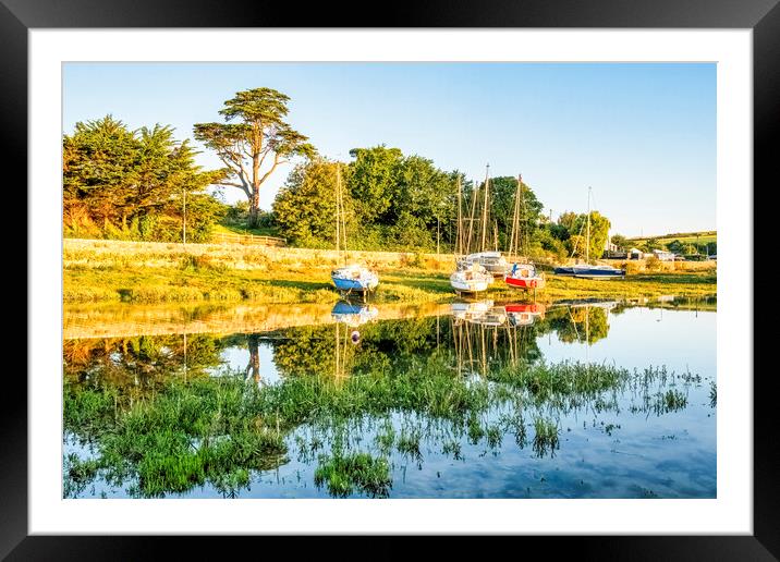 Haunting Reflections of Retired Yachts Framed Mounted Print by Tim Hill