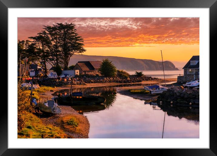 Abersoch Boatyard Sunrise Framed Mounted Print by Tim Hill