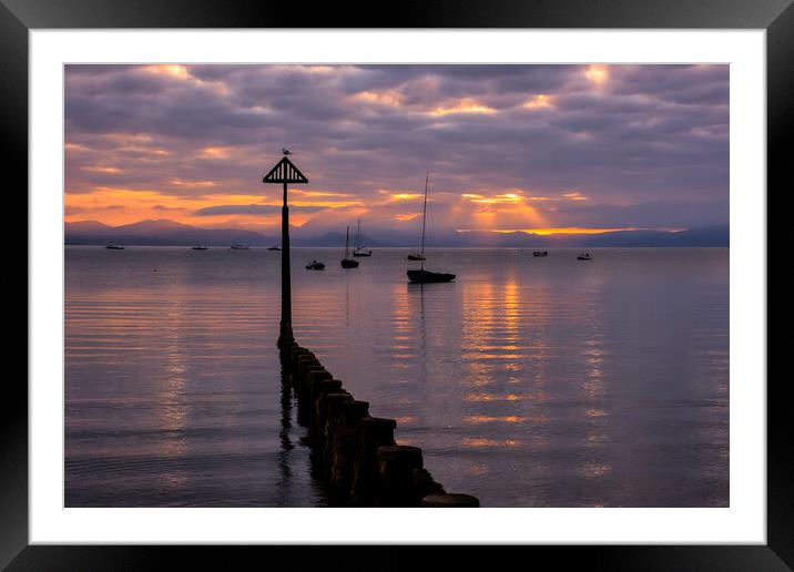Majestic Sunrise over Welsh Mountains Framed Mounted Print by Tim Hill