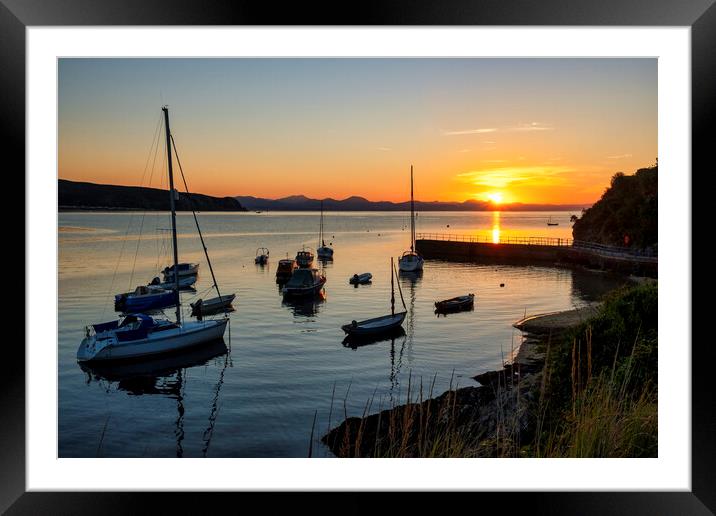Abersoch Harbour Entrance at Sunrise Framed Mounted Print by Tim Hill
