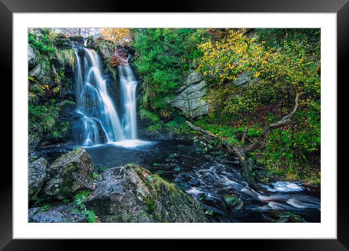 Enchanting Autumn Waterfall in Valley of Desolatio Framed Mounted Print by Tim Hill