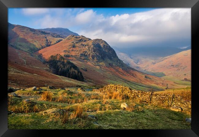 Kettle Crag and Pike Of Blisco Cumbria Framed Print by Tim Hill