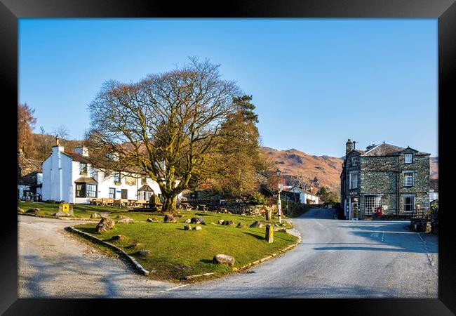 Elterwater Village Cumbria Framed Print by Tim Hill