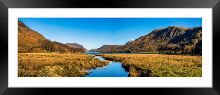 Buttermere Panoramic Lake District Framed Mounted Print by Tim Hill