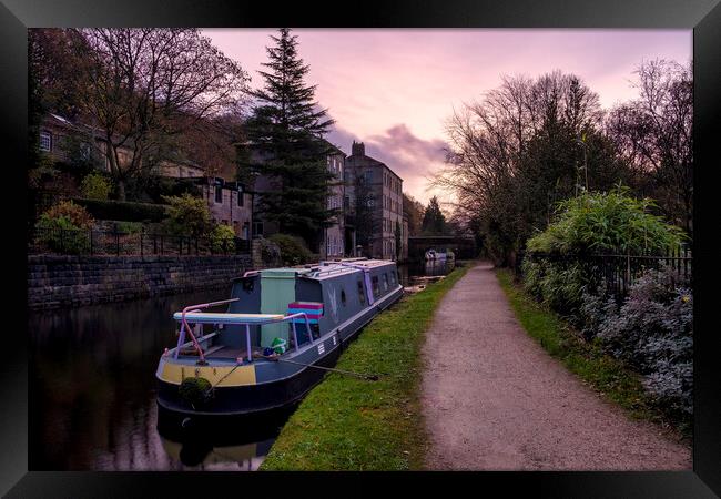 Golden Sunrise over Hebden Bridge Framed Print by Tim Hill