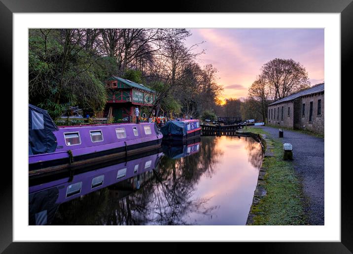 A Golden Sunrise in the Upper Calder Valley Framed Mounted Print by Tim Hill