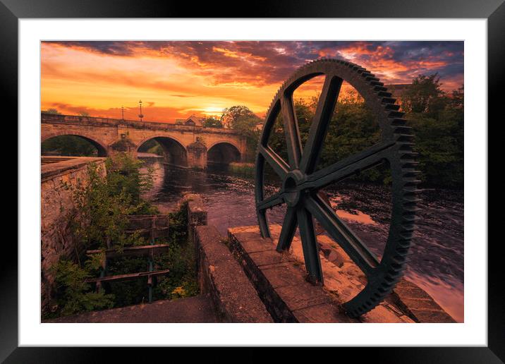 The Revival of a Historic Water Wheel Framed Mounted Print by Tim Hill
