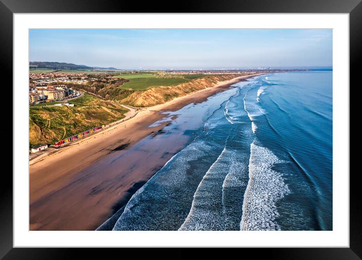 Saltburn to Redcar, Yorkshire coast Framed Mounted Print by Tim Hill