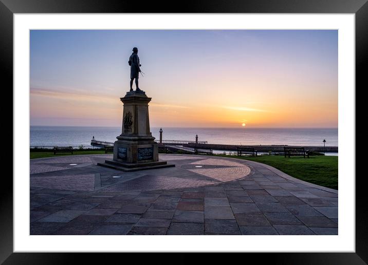 Captain Cook Statue Whitby Framed Mounted Print by Tim Hill