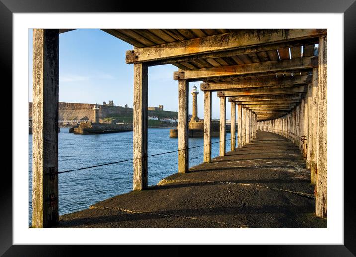 Whitbys Historic West Pier Framed Mounted Print by Tim Hill