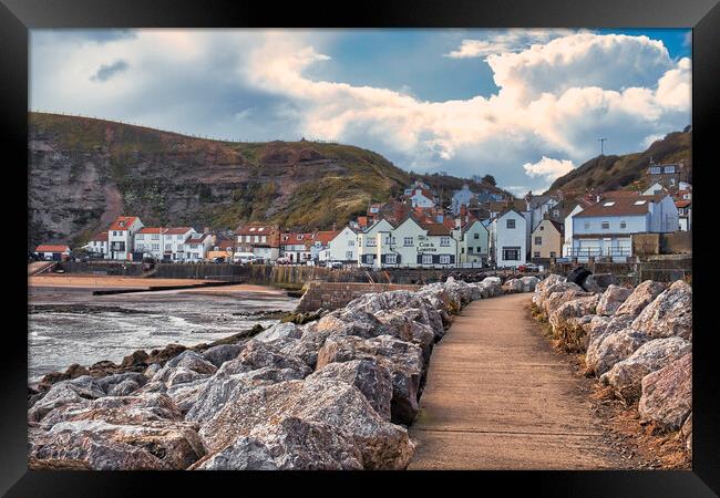 Serenity at Staithes Framed Print by Tim Hill