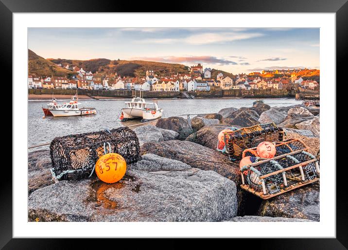 Staithes village Yorkshire Framed Mounted Print by Tim Hill