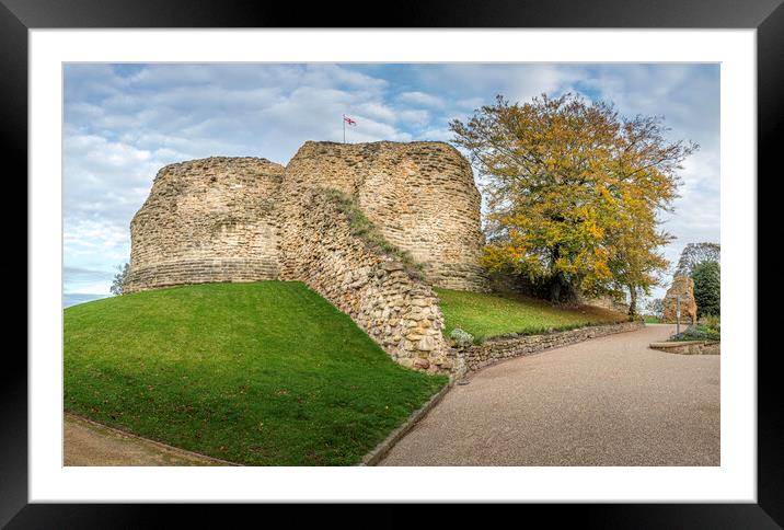 Pontefract Castle in Autumn Framed Mounted Print by Tim Hill