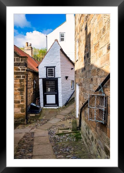 Tiny fishermans cottage, Robin hoods Bay Framed Mounted Print by Tim Hill