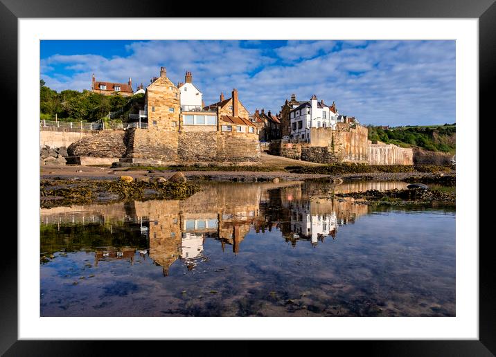 Serene Reflections of Robin Hoods Bay Framed Mounted Print by Tim Hill