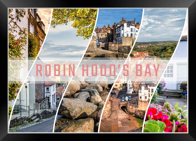 Robin Hoods Bay Collage Framed Print by Tim Hill