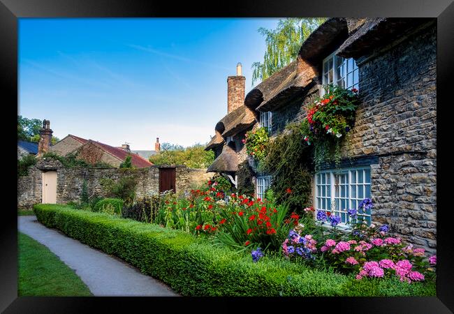 Thatched Cottage, Thornton Dale, Yorkshire Framed Print by Tim Hill