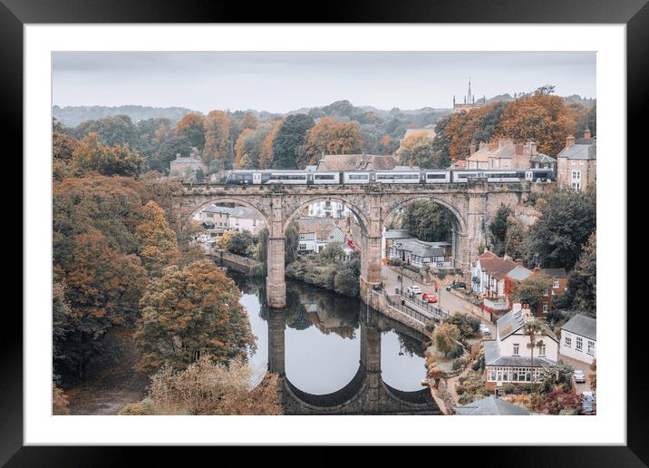 Train Over Knaresborough Viaduct Framed Mounted Print by Tim Hill