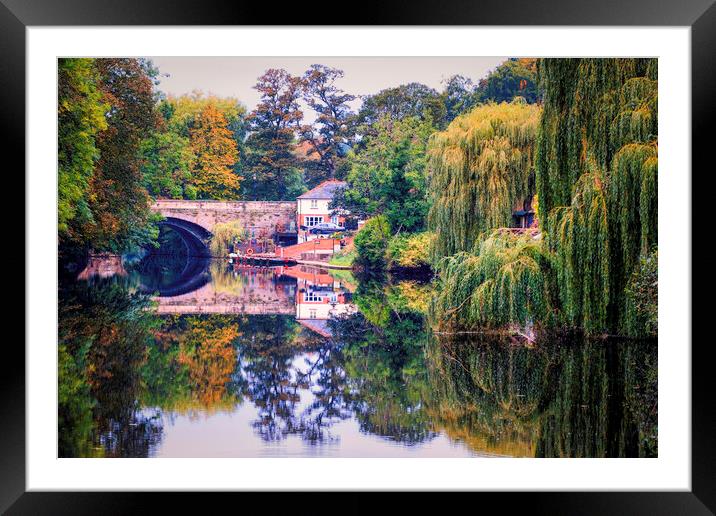 Knaresborough Reflections North Yorkshire Framed Mounted Print by Tim Hill