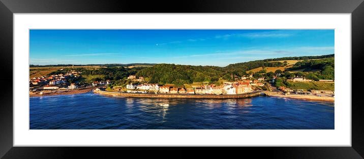 Sandsend Panormaic North Yorkshire Framed Mounted Print by Tim Hill