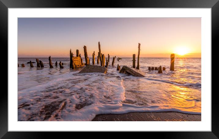 Sunrise at Spurn Point near Hull Framed Mounted Print by Tim Hill