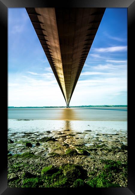 A Serene View of the Mighty Humber Bridge Framed Print by Tim Hill
