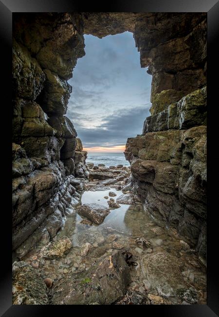 Rock Arch at Thornwick Bay Framed Print by Tim Hill