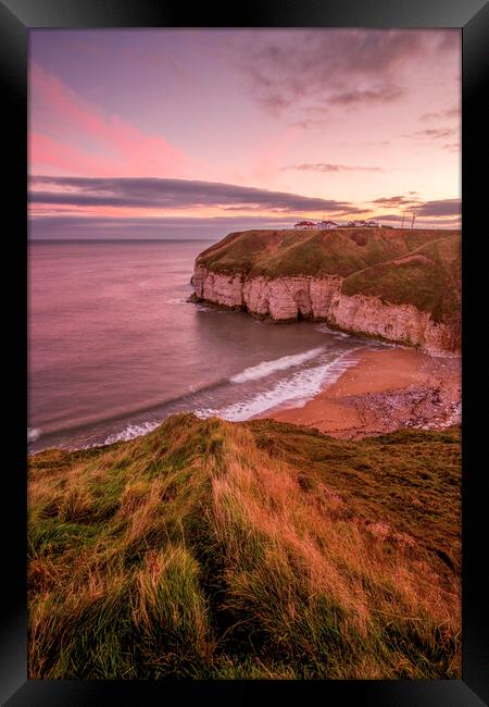 Majestic Sunrise at Thornwick Bay Framed Print by Tim Hill