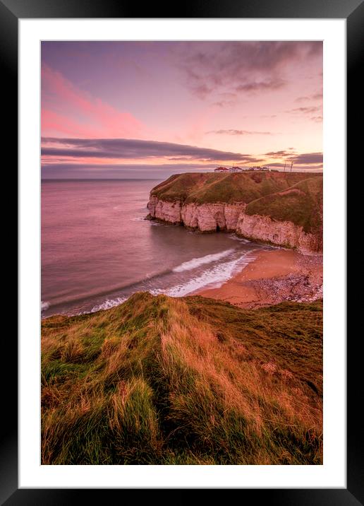 Majestic Sunrise at Thornwick Bay Framed Mounted Print by Tim Hill