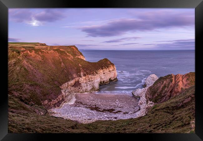 Moonlit Serenity at Little Thornwick Bay Framed Print by Tim Hill