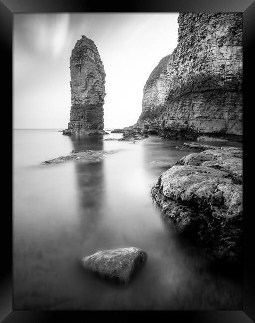 Majestic Chalk Sea Stack Framed Print by Tim Hill