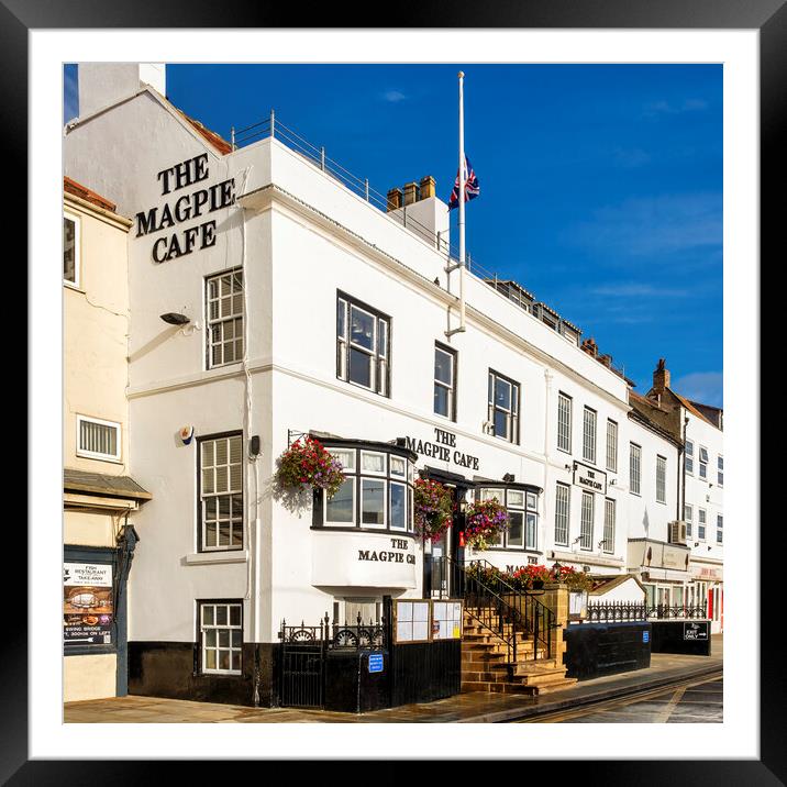 The Magpie Cafe Whitby Framed Mounted Print by Tim Hill