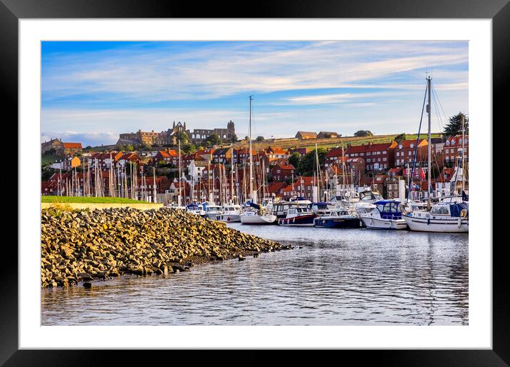 Whitby Abbey from River Esk Yachting Marina Framed Mounted Print by Tim Hill