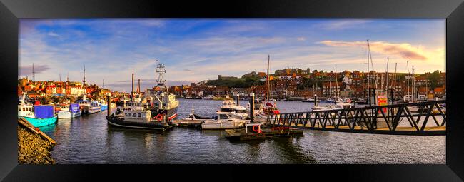 Whitby River Esk Panoramic Framed Print by Tim Hill