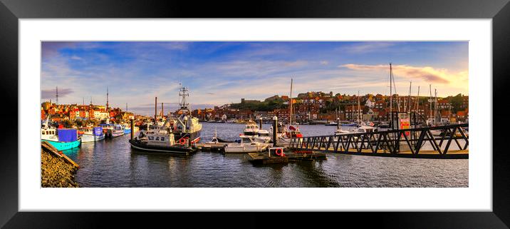 Whitby River Esk Panoramic Framed Mounted Print by Tim Hill
