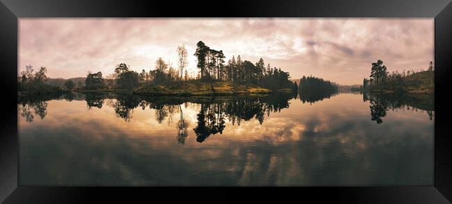 Tarn Hows Panoramic Framed Print by Tim Hill