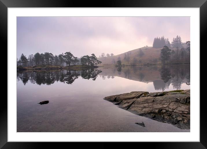 Daybreak at Tarn Hows Framed Mounted Print by Tim Hill