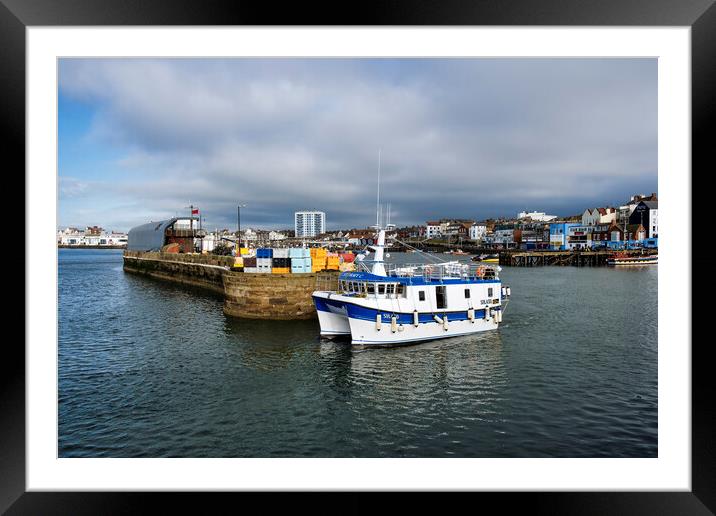 Stormy C leaved Bridlington Harbour Framed Mounted Print by Tim Hill
