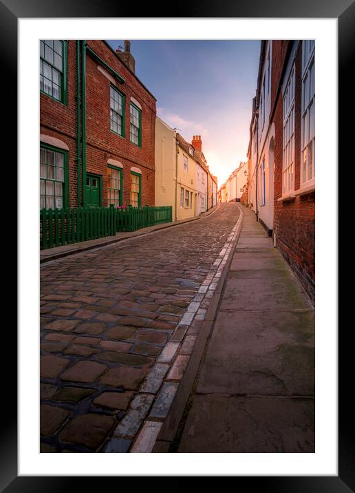 Henrietta Street Whitby Framed Mounted Print by Tim Hill