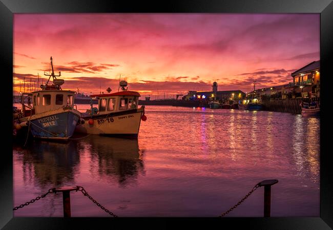 Scarborough Harbour Yorkshire Framed Print by Tim Hill